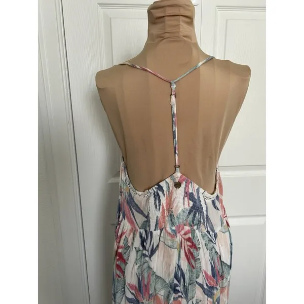 Rip Curl Sea Breeze Maxi Dress Beach Tropical Floral White Size XL - Image 7