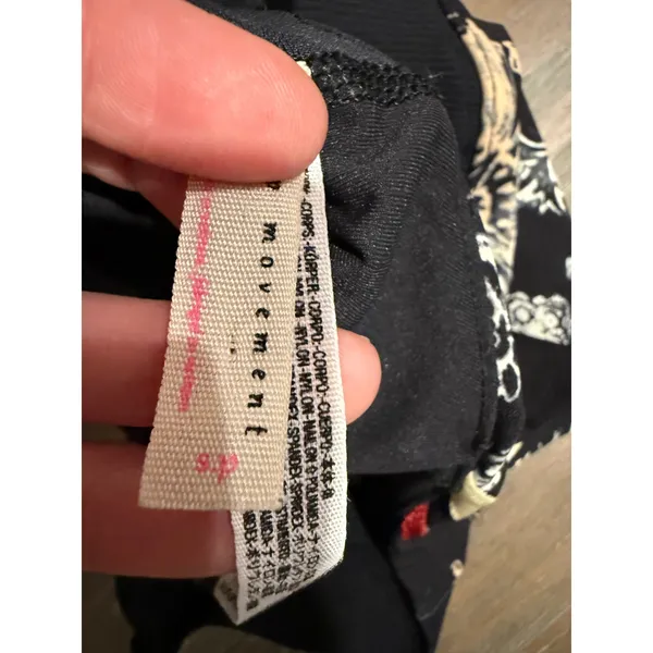 Free People Movement Freestyle Sports Bra‎ Black Cream Floral S Yoga Balletcore - Image 7