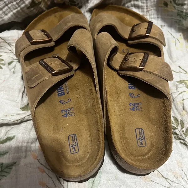 Birkenstock Arizona Tobacco Oiled Leather Sandals Soft Footbed Regular - Image 3