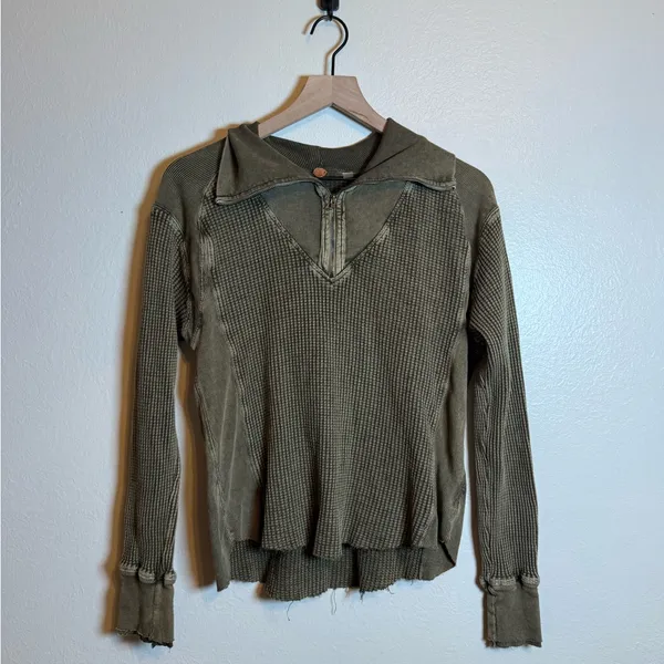 Free People Ashton Zip Thermal Pullover‎ - Image 2