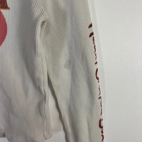 Daydreamer Nirvana In Utero Thermal Long Sleeve Crop Top Cream Grunge‎ 90's Band - Image 8