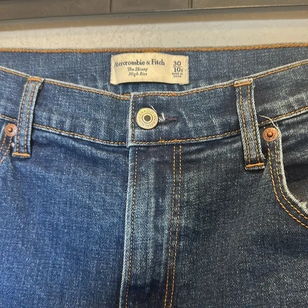 Abercrombie & Fitch The‎ Skinny High Rise Jeans - 30/10 Short - Image 8