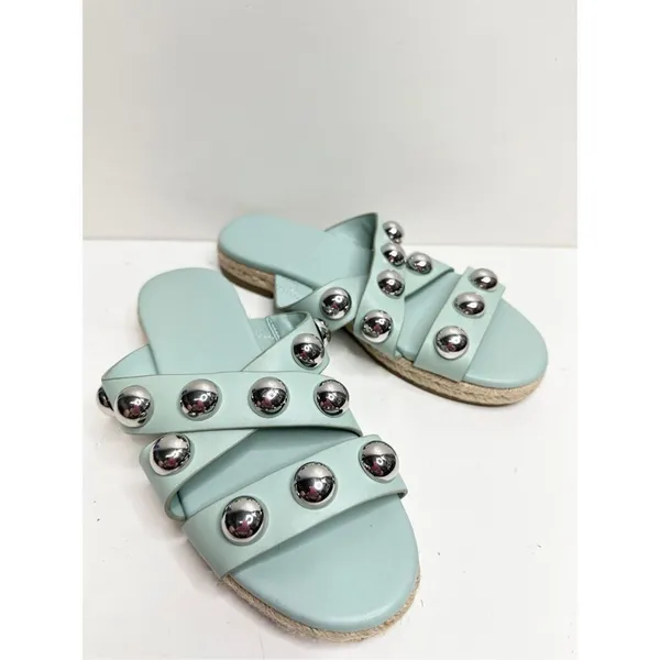 Marc Fisher Sandals Womens Size‎ 6 Green Prisca Crisscross Espadrille Slides - Image 2