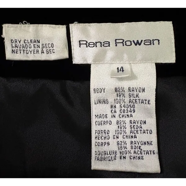 Rena Rowan Vintage Whimsigoth Velvet Midi/Maxi Skirt Size 14 Black Modest Minimalist Glam - Image 6