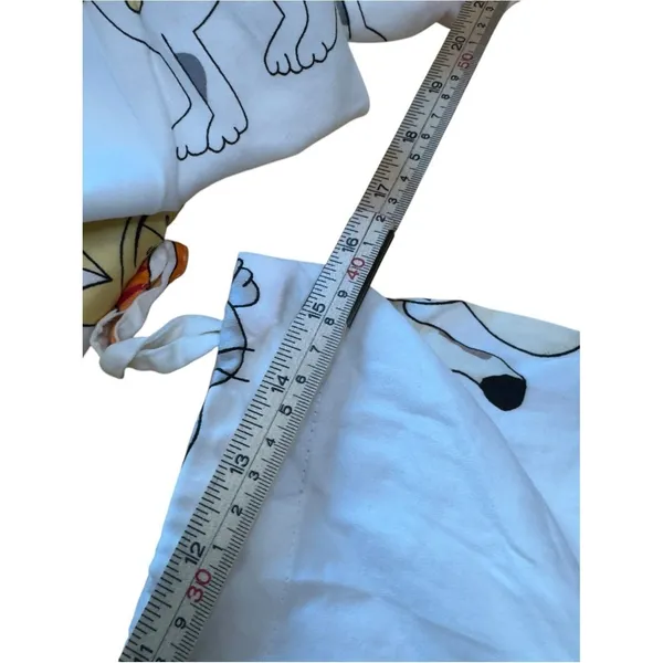 Aegean Apparel Cat Print 100% Cotton Pajama Set White Womens Medium EUC - Image 11