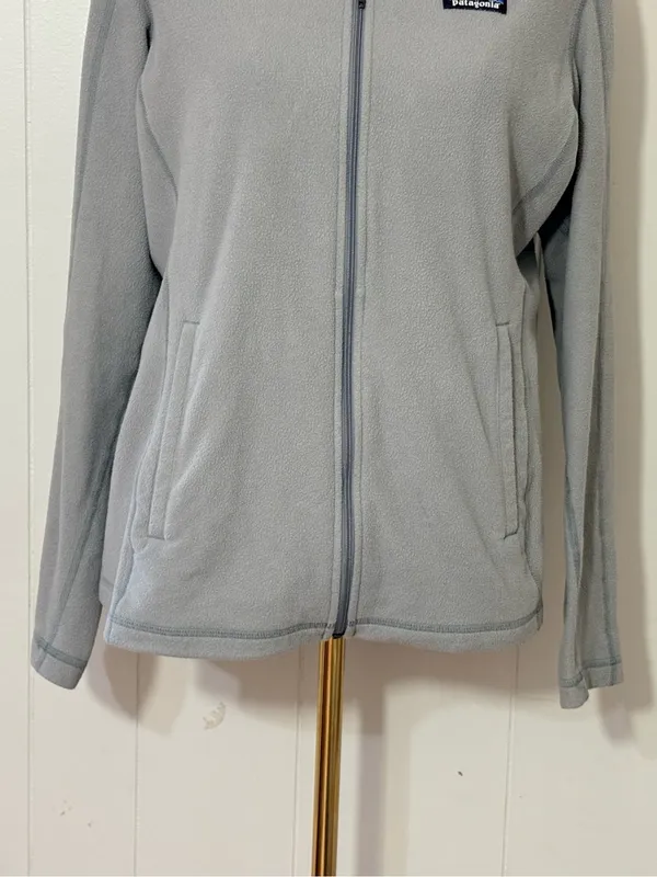 Patagonia Women’s Micro D Full Zip Fleece Jacket Gray Size L SP20 25416 - Image 3
