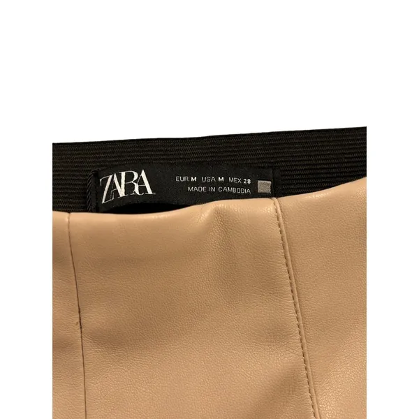 Zara Faux Leather High-Waisted Leggings Size M 8372/061/711 - Image 7