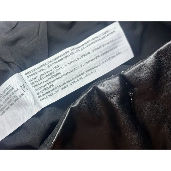 Abercrombie & Fitch Vegan Leather Skort Black High Rise Mini Skirt Shorts M - Image 5