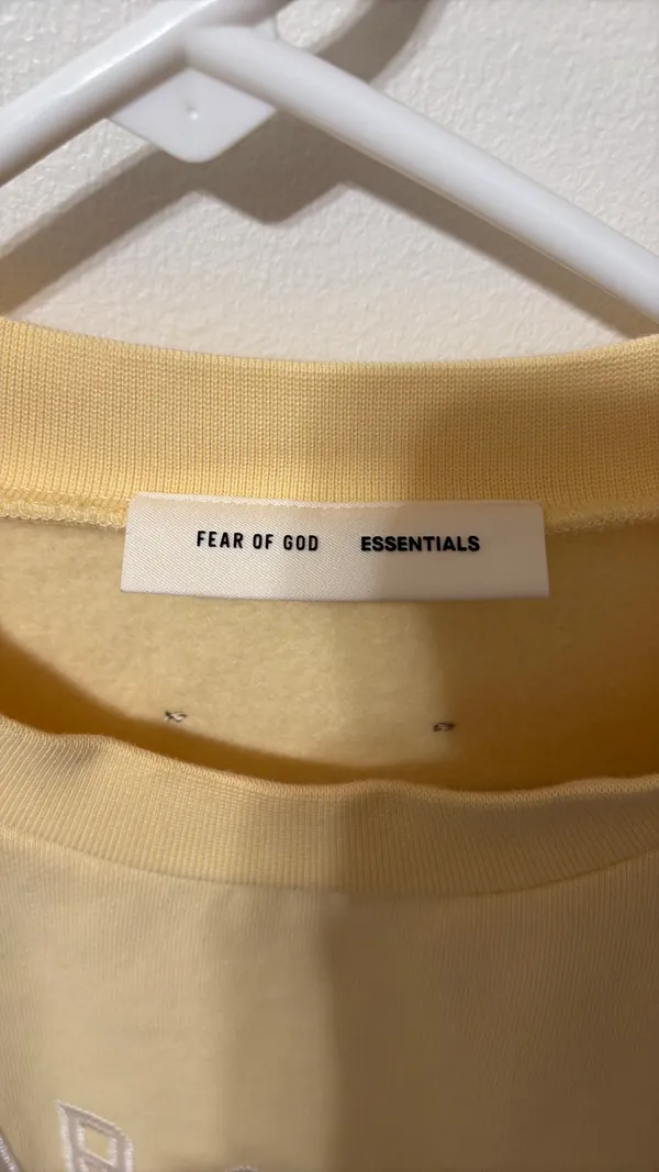 yellow essentials fear of god crew neck - Image 2
