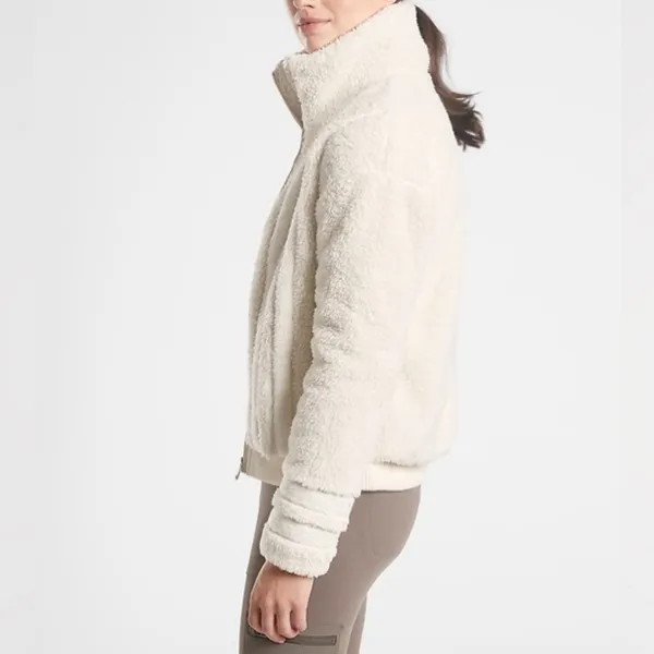 Athleta Willow Fleece Sherpa Bomber Jacket - Image 3