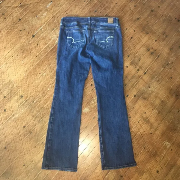 American Eagle kick boot raw hem western size 6 jeans - Image 4