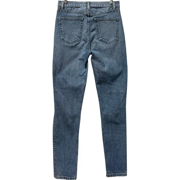 Reformation Serena High Rise Blue Jeans Button fly Melbourne‎ Distressed Sz 27 - Image 3