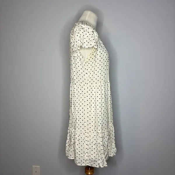 Old Navy- Cream & Black Polka Dot Dress - Image 2