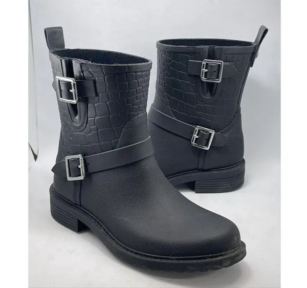 Sam Edelman Keigan Boots Croc Embossed Size 7M Waterproof - Image 7