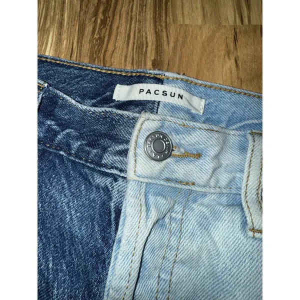 PacSun Women's 27 Half Bleached High Rise‎ Straight Jeans - Image 2