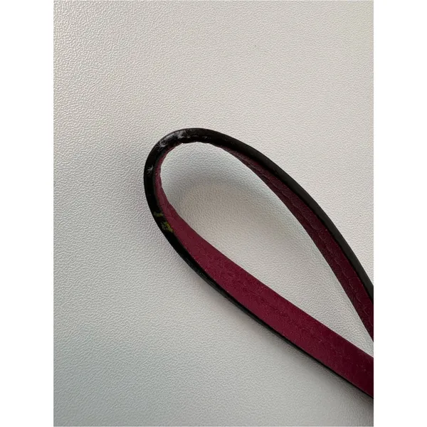 Coach Signature Stripe Wristlet Khaki Jacquard with Raspberry Pink Leather Trim - Image 3