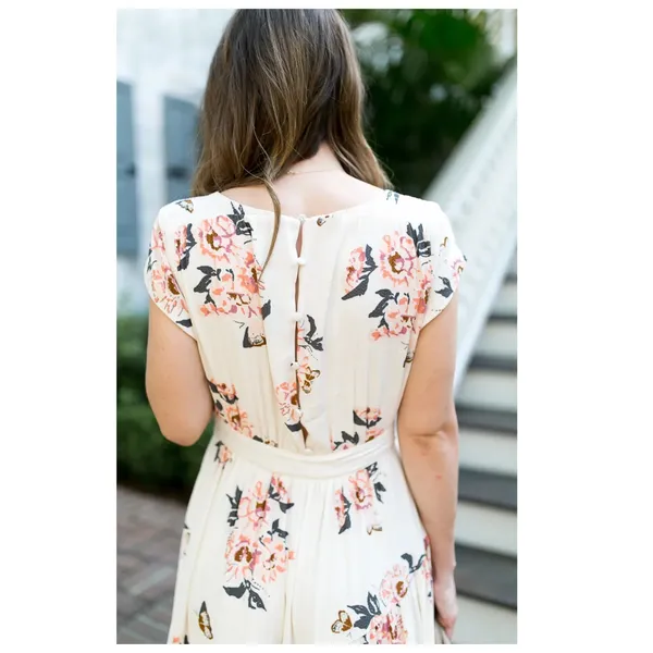 FREE PEOPLE All I Got Printed Floral Maxi Dress Size 4 - Image 7