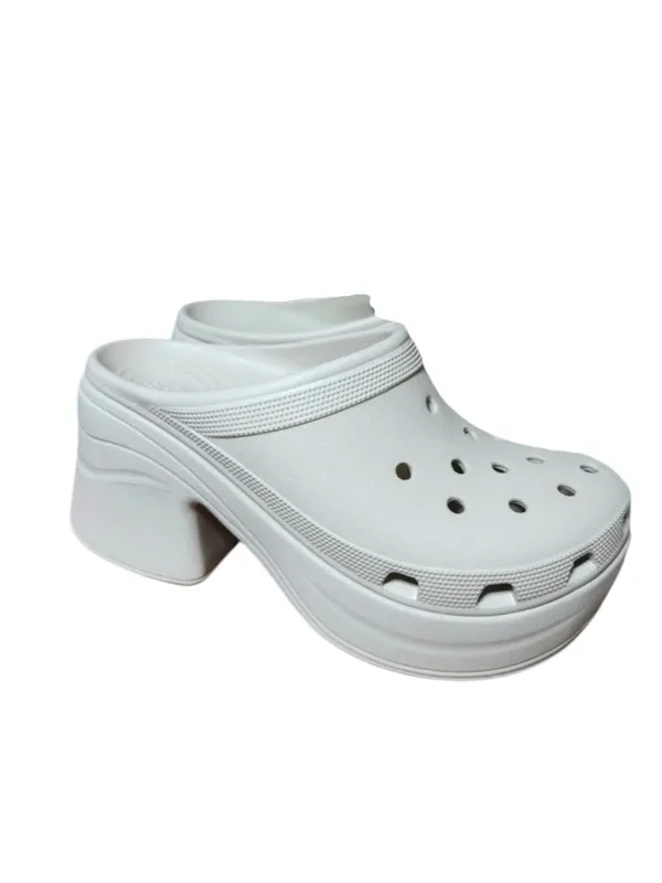 New Crocs Siren Platform Heeled Clogs Bone Ivory Brat Y2K cottagecore Grandma - Image 6