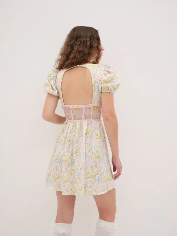 FOR LOVE AND LEMONS Glitter Garden Cap Sleeve Slip Dress Size X-Small NWT - Image 12