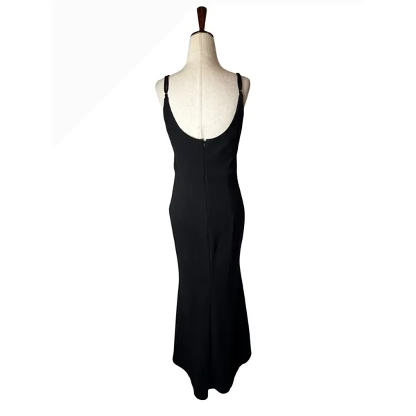 Lulus Infinite Glory‎ Maxi Dress Women Small Black V Neck Mermaid Formal Gown - Image 3