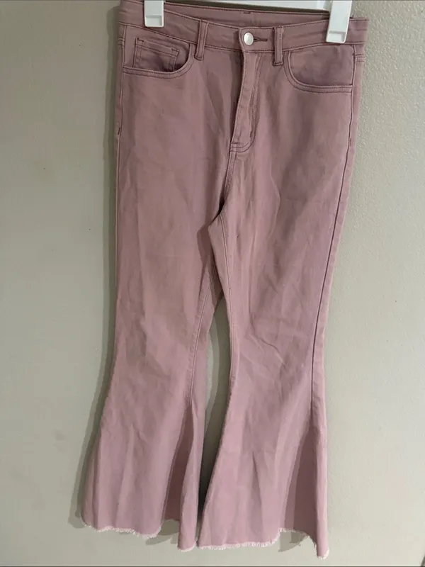 SheIn Pink Flared Jeans - Image 2