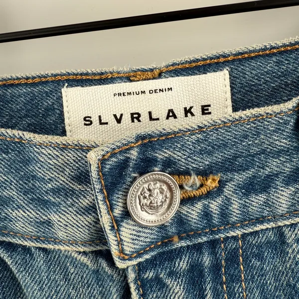 Slvrlake London Jeans SZ 27 NWT Shakedown Straight Leg Distress Denim High Waist - Image 10