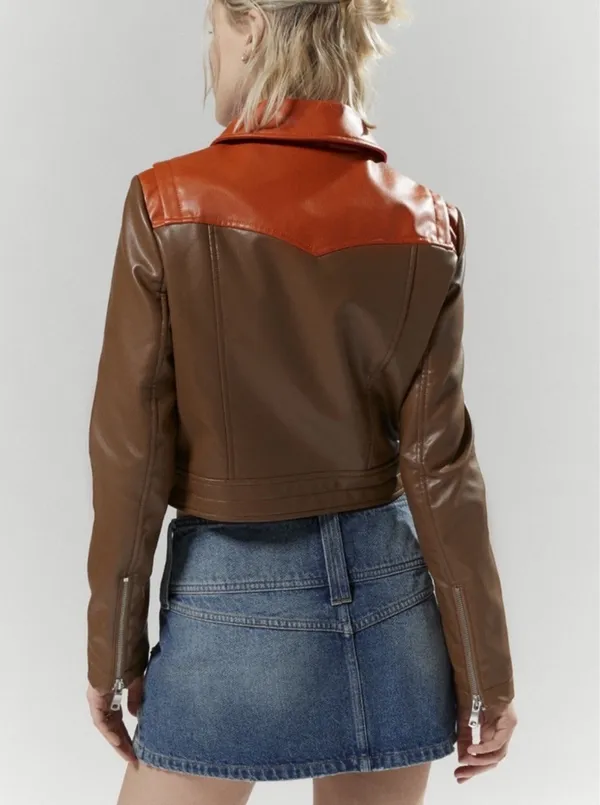 Urban Outfitters Silence + Noise Mariah Faux Leather Western Jacket - Image 3