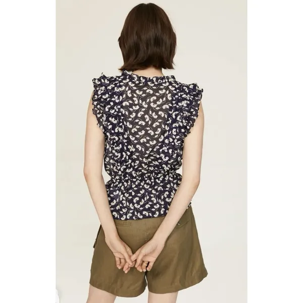 Polo Ralph Lauren Blue Floral Blouse Size 8 - Image 3