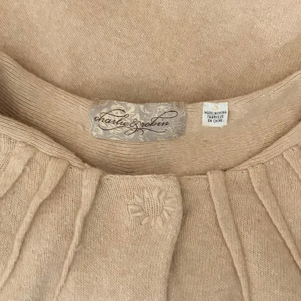 Anthropologie CHARLIE & ROBIN Cashmere Wool Cropped Cardigan Sweater Small - Image 9