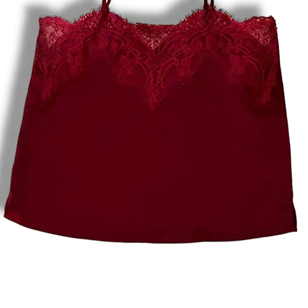 Lulus Camisole Cami Top Wine Colored, Spaghetti Strap, Loose Fit, Size Small - Image 8