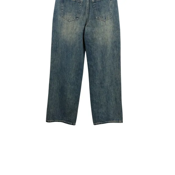 Tiger Mist Baggy‎ Wide Leg Jeans Mid Rise Blue Wash Straight Denim XS - Image 9