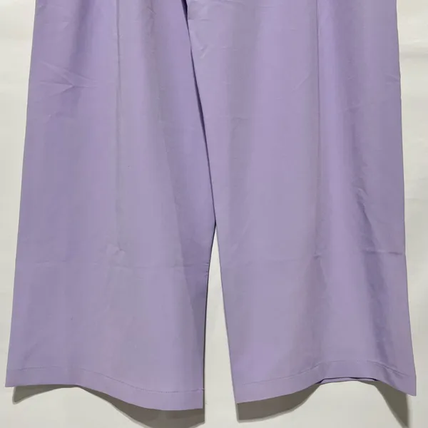 New Kathy Ireland Pleated Wide Leg Trousers Pants Wisteria Purple Size 12 - Image 11