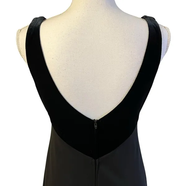 Vtg Niki By Niki Livas Y2K Maxi Evening Dress Sz 8 Velvet Whimsigoth 90s HOCO - Image 5
