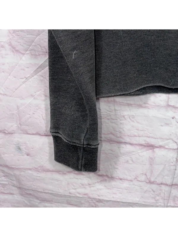 American Eagle Outfitters Large Grey Lace-Up Sweatshirt - Image 4