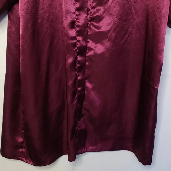 Frederick's of Hollywood purple sleek sexy comfy robe sz Large - Image 4