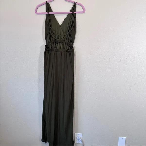 Lulus Green Strappy Halter Maxi Dress Womens XS Summer Beachy Casual Long - Image 8
