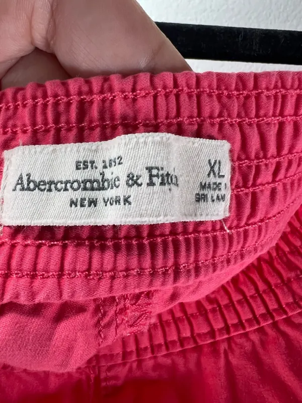 Abercrombie & Fitch 1.5" Shorts Karena Pink Pull On Pockets Embroidered Moose XL - Image 11