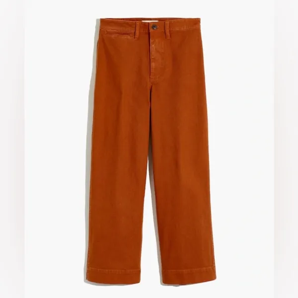 Madewell Slim Emmett Wide-Leg Crop Pants 26 - Image 4
