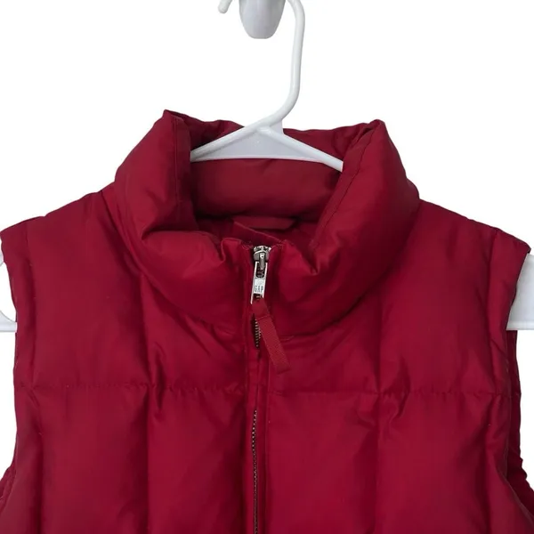 GAP Red Down Puffer Vest‎ Women's Size Medium VINTAGE Y2K - Image 4