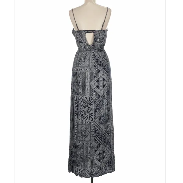 Element Eden Black Dot Paisley Print Spaghetti Strap Strapless Maxi Dress Size L - Image 3