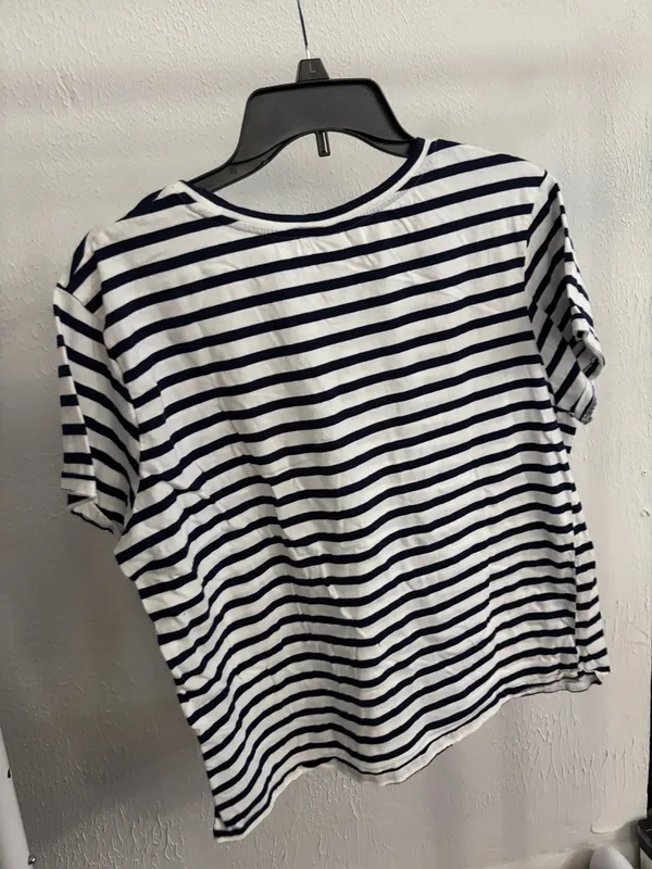 H&M Striped Tee Shirt embroidered  - Image 4