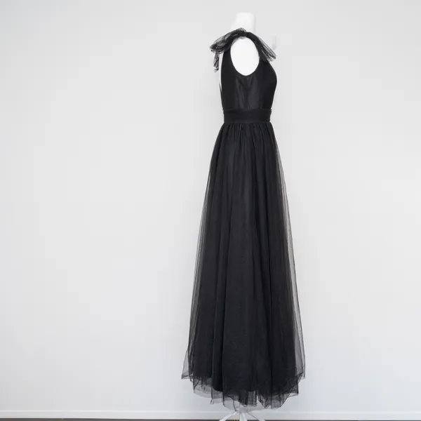 Betsy & Adam |‎ Gigi Long Ruffle Mesh Dress - Image 5