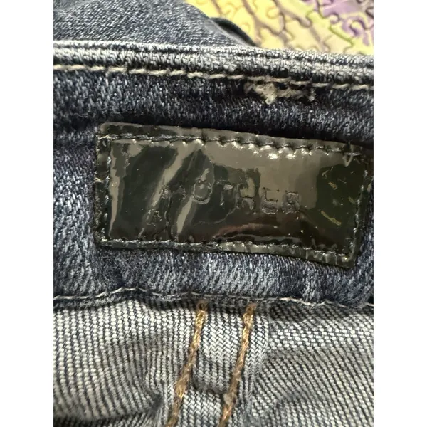 MOTHER The Looker Classic‎ Medium Kitty Mid Wash Low Rise Skinny Jeans - Image 5