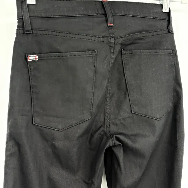 AO‎ LA by Alice + Olivia Black High Rise Pintuck Split Hem Skinny Jeans Sz 28 - Image 6