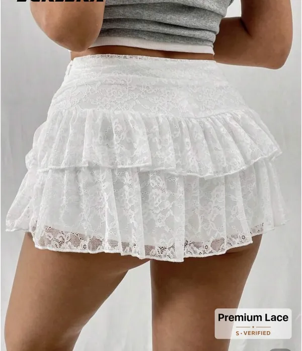SheIn White lace skirt - Image 2