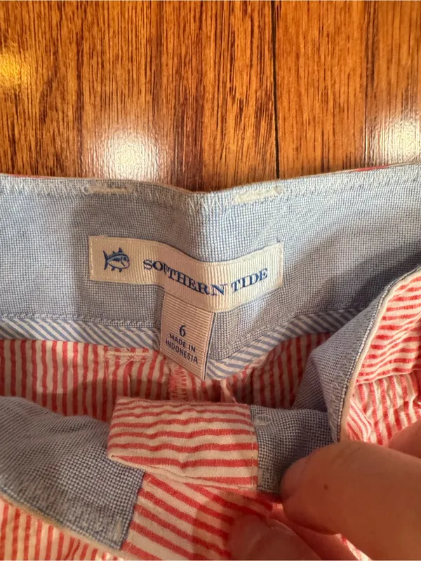 Southern Tide Seersucker Women’s Bermuda Shorts NWT Size 6 M - Image 3