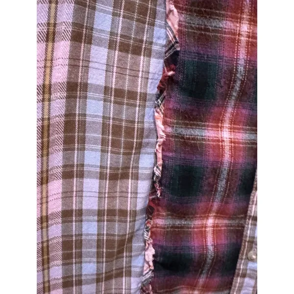 ANTHROPOLOGIE PILcro WOMENS PATCHWORK BOHO TOP SHIRT PLAID WESTERN Size‎ Medium - Image 6