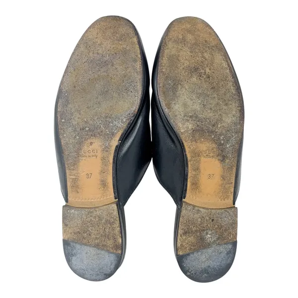 Gucci Princetown Black Leather Horsebit Mule Loafers EU 37 - Image 11