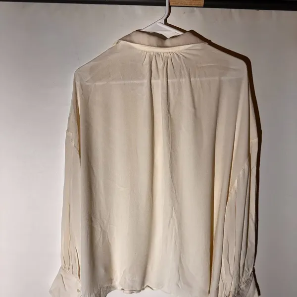J. Crew Cream Button-Down Blouse – Size Medium - Image 4