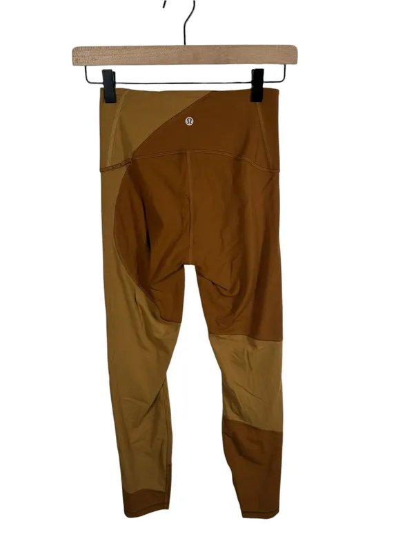 Lululemon Nulu Colour Block High-Rise Tight‎ 25” Copper Brown Leggings Size 4 - Image 4